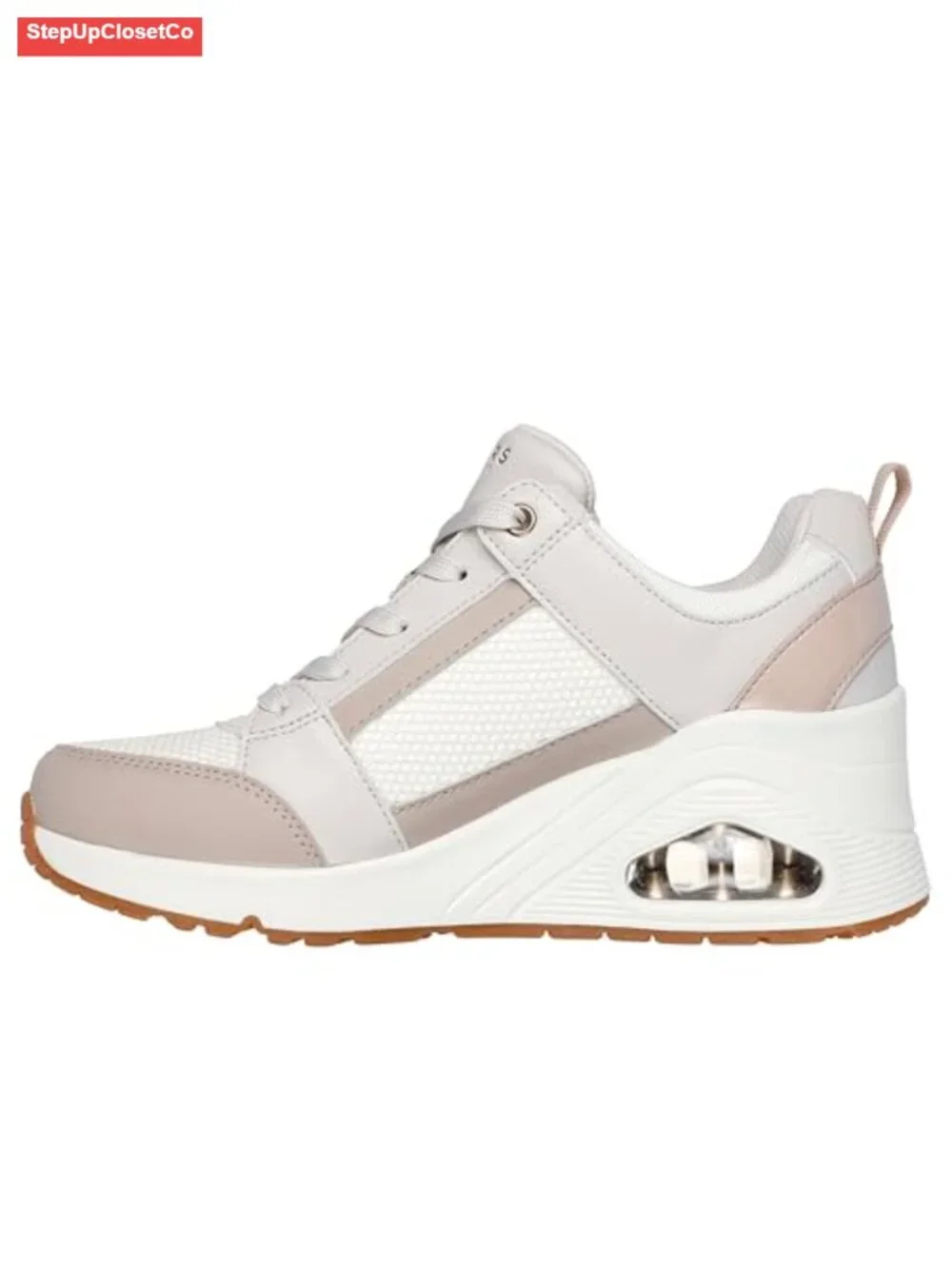 Women's Wedge Sneakers - Memory Foam, Lace-Up, 2-Inch Heel
